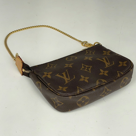 Louis Vuitton Brown Pochette Pouch Monogram Accessoire Mini - Picture 1 of 6